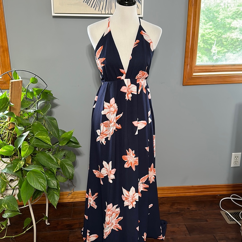 Maxi dress with wrap around Sz L